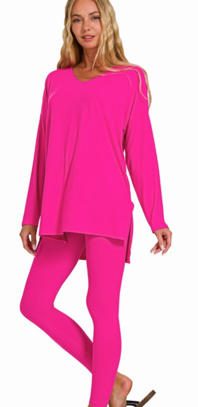 Zenana Hi-Lo 2pc Pant Sets