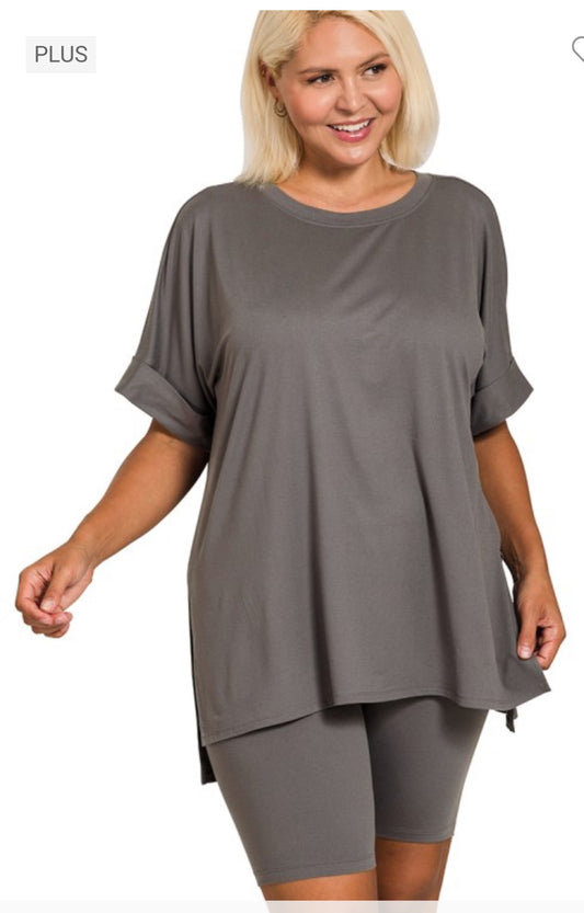 Zenana Hi-Lo Short Sets