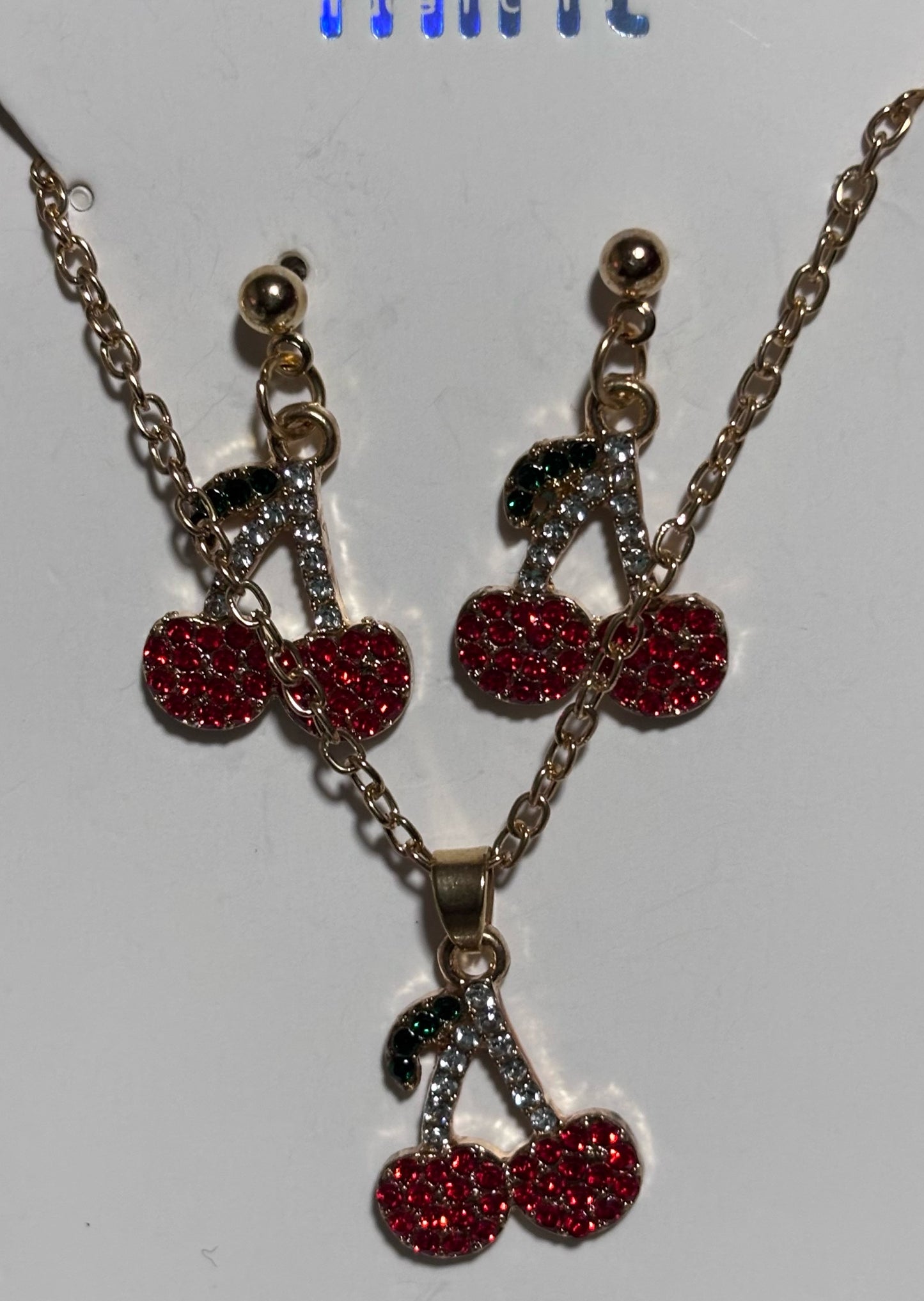 Cherry 🍒 Necklace and Earrings Set