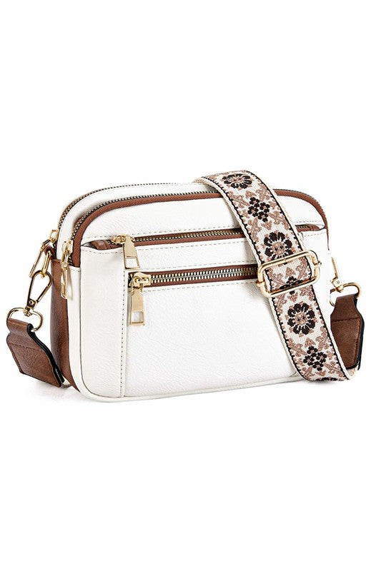 Chic Faux Leather Crossbody Bag